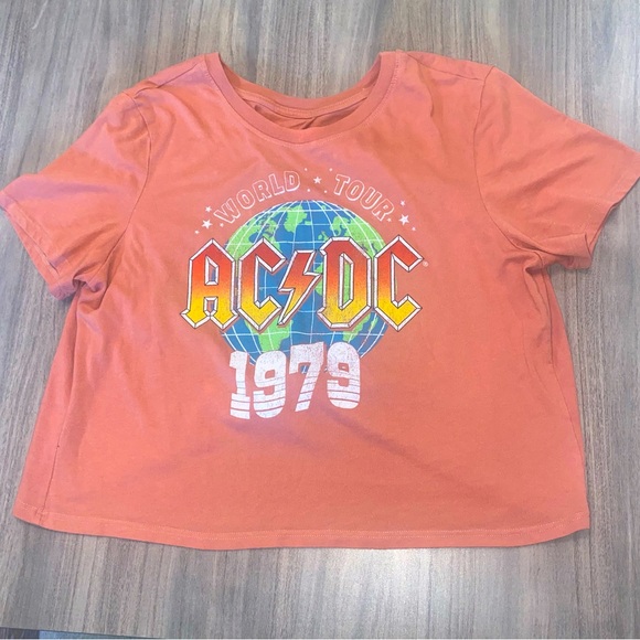 AC/DC World Tour 1979 Orange Tee - Picture 1 of 6